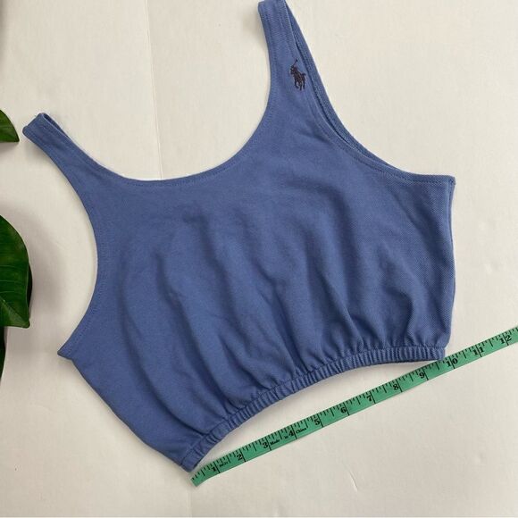 Urban Renewal Remade Button-Down Polo Vintage Tank Top Cropped Size M/L - Picture 3 of 9